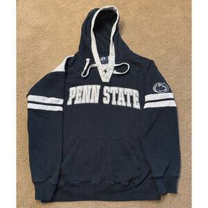 J America Penn State Nittany Lions Navy Hoodie Sweatshirt NCAA Official Large
